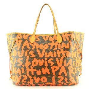 Louis Vuitton Stephen Sprouse Orange Graffiti Neverfull GM Tote Bag 92lu629s